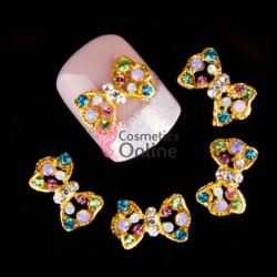 Decoratiuni 3D Metalice 107 Fundite Aurii cu Stras 